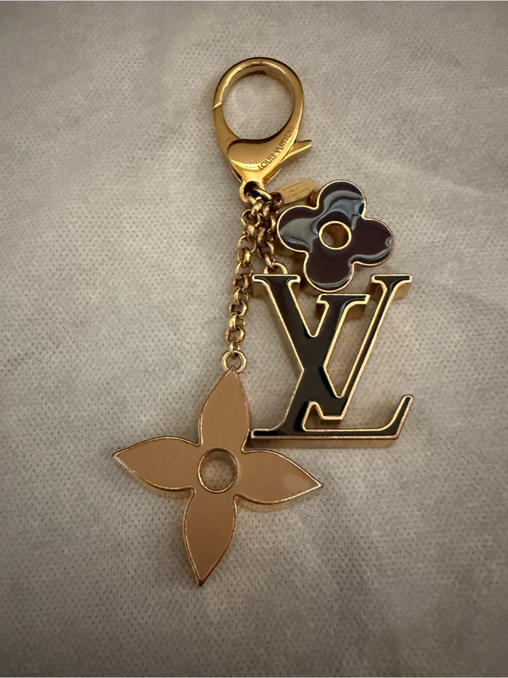Louis Vuitton Fleur de Monogram Bag Charm Key Holder
